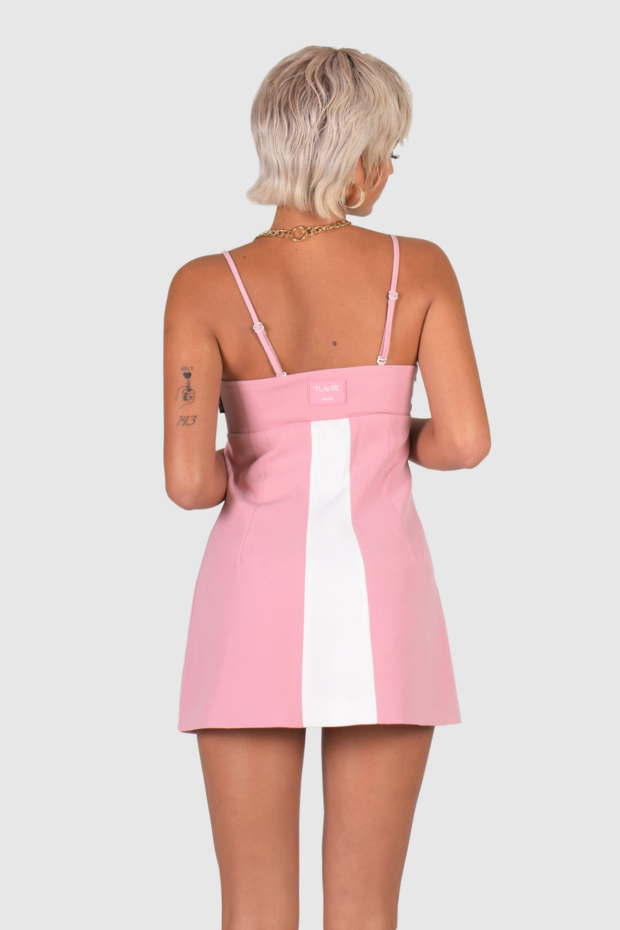 Pink and White Dress